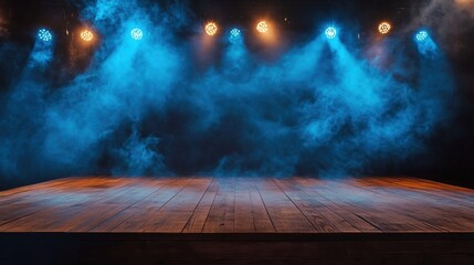 Stage Spotlight Wooden Platform.