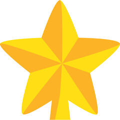 Fototapeta premium A Golden Star Ornament With A Transparent Background Ideal For Holiday Decorations And Festive Designs
