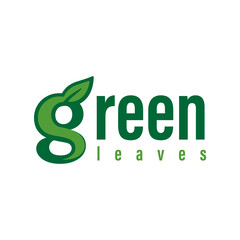 letter G and green leaf logo