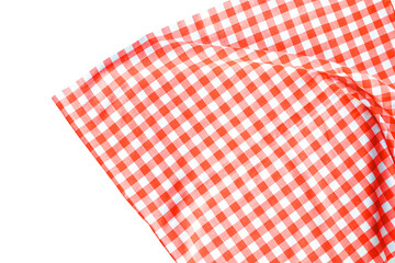 Wavy curve of red gingham-patterned of placemat cloth for  background.Perfect for food and drink menu
