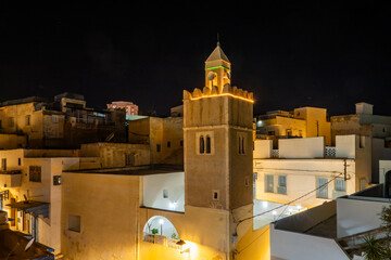 Sousse, Tunisia A minaret to a small mosque in the Medina.