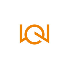 letter we simple circle geometric lines logo vector