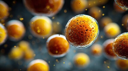 Close-up shows medicine capsule, red blood cells, and white blood cells floating within a microscopic environment, illustrating medical science and healthcare concepts