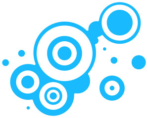 Frutiger Metro and Aero abstract background with circles