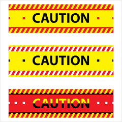 Barricade Tape Icon, Caution Tape Icon, Alert, Warning Tape