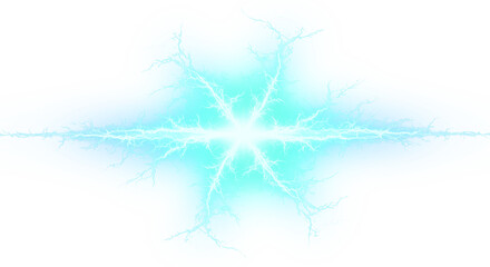 Dynamic Electric Plasma Burst with Energy Wave isolated on a transparent background