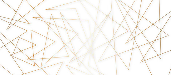 Abstract background with lines. geometric triangles gradient golden patterns. Technology backdrop with shadows. Modern and minimalist design elements.	