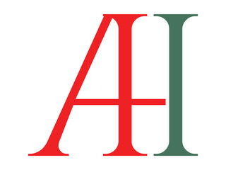 Modern Initial Letter AH Icon, Minimalist Monogram Logo Design