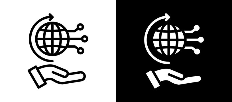 Future World whiteblack icon