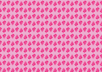 Pink Floral Leaf Pattern Background with Soft Pastel Texture