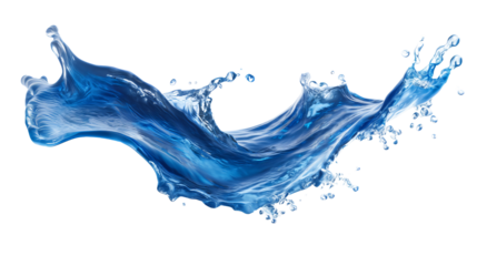 Rozprysk błękitnej wody
