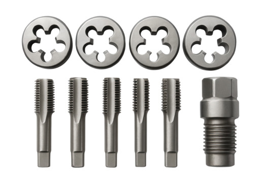 Oxygen sensor tap and die set for re-threading damaged automotive sensor ports.