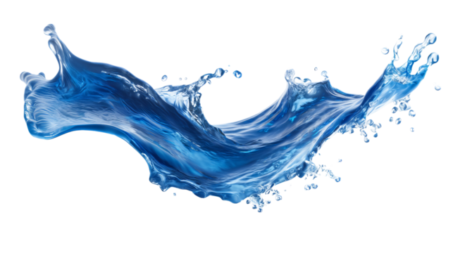 Rozprysk błękitnej wody
