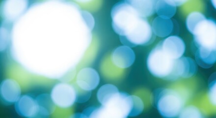 Soft Blue and Green Bokeh Lights Background, Abstract, Out of focus, Blur