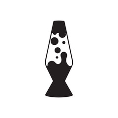 lava lamp silhouette vector flat illustration design on white background