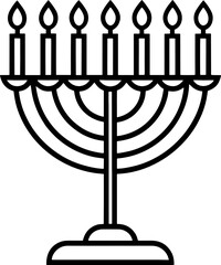 menorah with candles