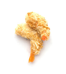 shrimp in batter on a white background