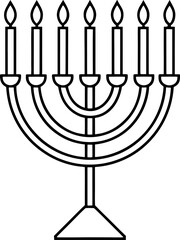 menorah with candles