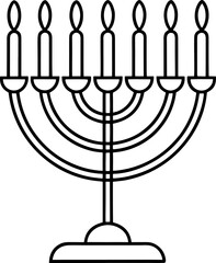 menorah with candles