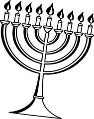 menorah vector illustration