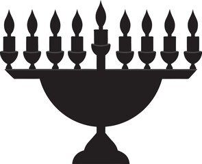menorah with candles