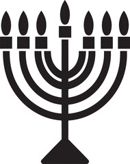 menorah with candles