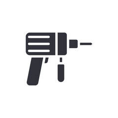 Isolated Drill Tool Symbol Craftsmanship Modern Icon