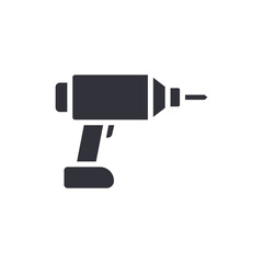 Power Tool Minimalist Symbol Precision Repairing Renovation