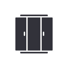 Stylish Sliding Closet Simple Door Icon Design