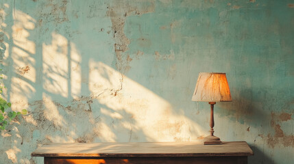 Battery-powered lamps casting dramatic shadows, showcasing a blend of light and chaos in a unique visual composition.