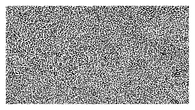 Seamless abstract doodle pattern Hand drawn chaotic noise texture background Vector black and white monochrome illustration