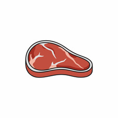 vector illustration of raw beef for steak