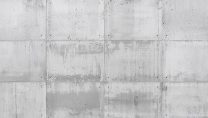 Fototapeta premium Textured concrete wall panels in a grid pattern, perfect for backgrounds
