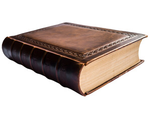 Classic Leather-Bound Book Isolated