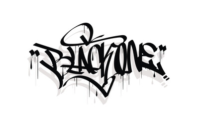 BLACK ONE graffiti tag style design