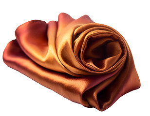 Folded Silk Scarf Isolated, Ideal for Fashion, Accessories, and Elegant Styling Concepts