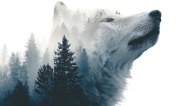 arctic wolf in the snow