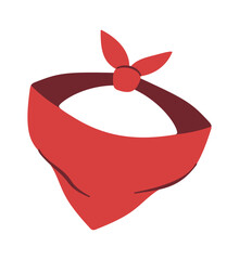 Red cowboy bandana on face