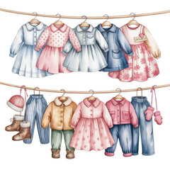 clothes hanging on a clothesline