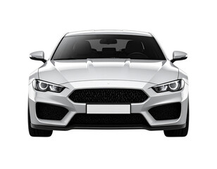 Front-Angle Supercar Mockup with Dynamic Lighting on White Studio (3)