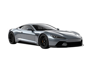 Sleek Supercar Side Profile Mockup Isolated on White Background (2)