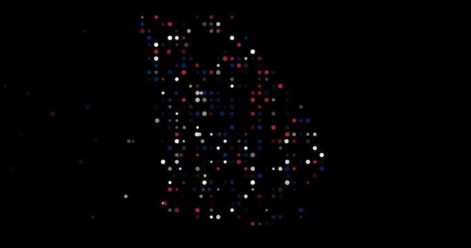 Falling Dots Assemble Georgia State Silhouette Animation