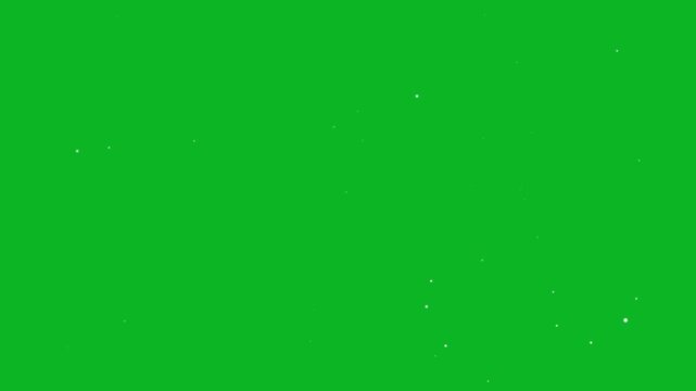 flying dust particles for video overlay background, Snowflakes overlay isolated on chroma key footage, Realistic snow fall on green screen 4k video. Looping Snowfall Particles
