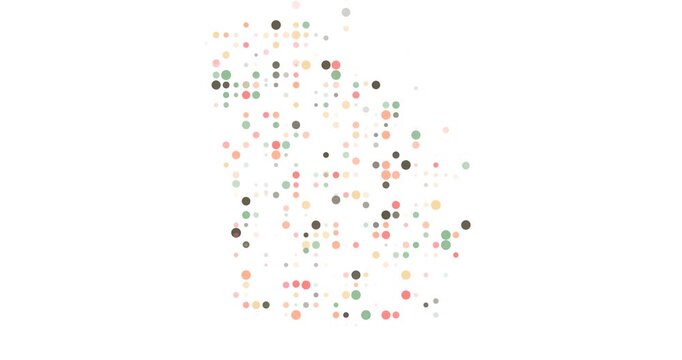 Data Visualization of Georgia Map Particles Animation Video