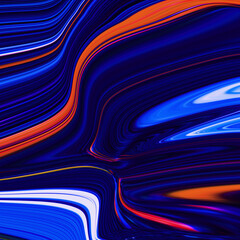 Electric teal glossy abstract flow