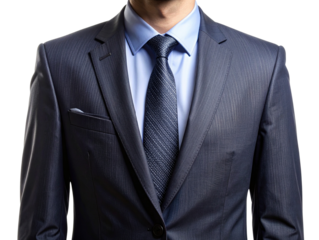 Open Suit Jacket with Loosened Tie Casual Business Look Headless, Isolated