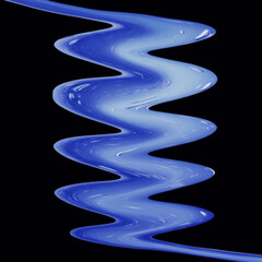 Futuristic neon swirling liquid art