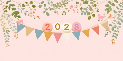 Happy New Year 2026. Celebration Design, Festive Background