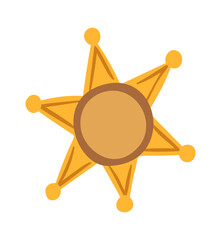 Sheriff star badge law symbol