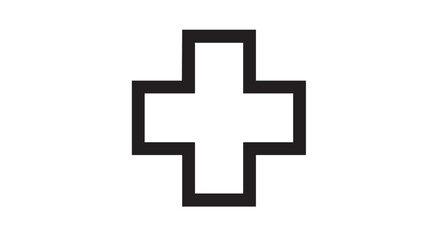 Fototapeta premium ## **33. First aid cross outline icon vector** 